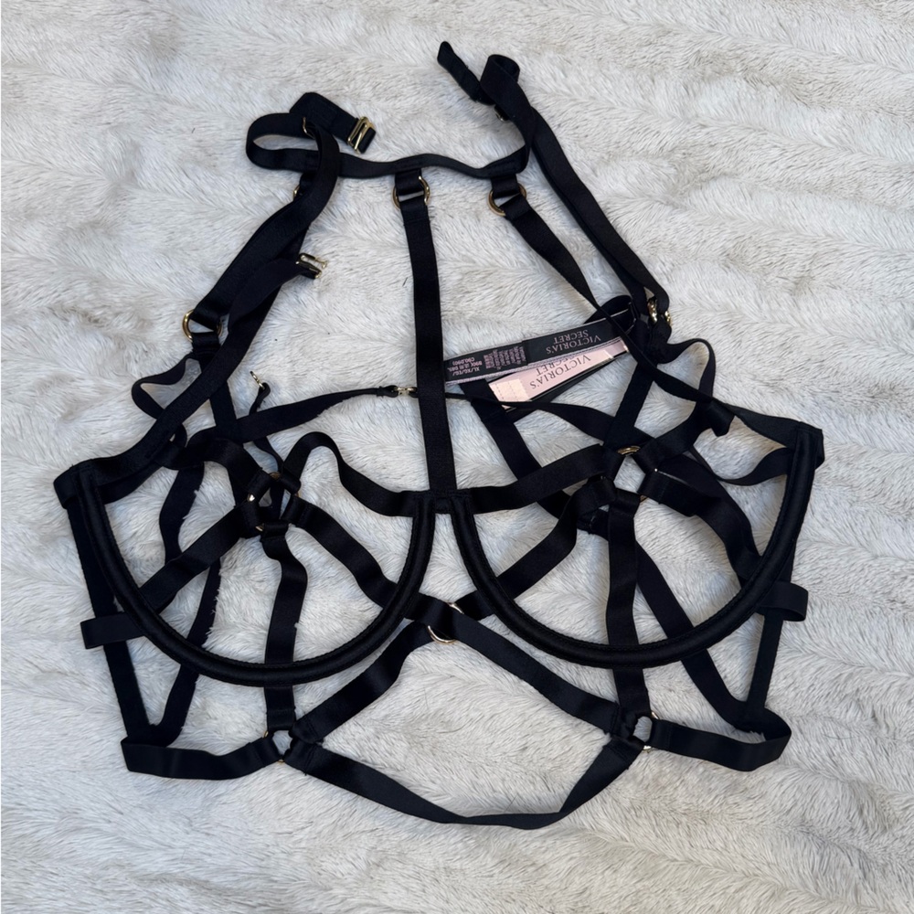 Victoria's Secret Black Harness Bra